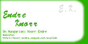 endre knorr business card